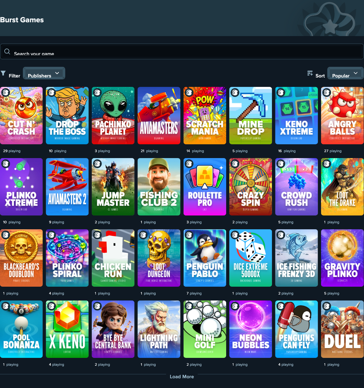 短局游戏分类页完整视图